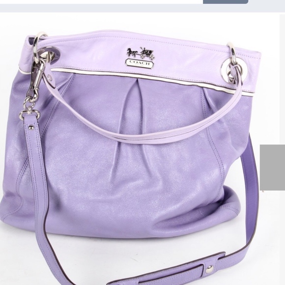Coach Handbags - Coach Large Lavender Leather Hobo Bag.